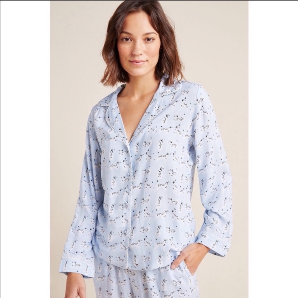 Anthropologie Dalmatian Pajamas Sleep Top View 3